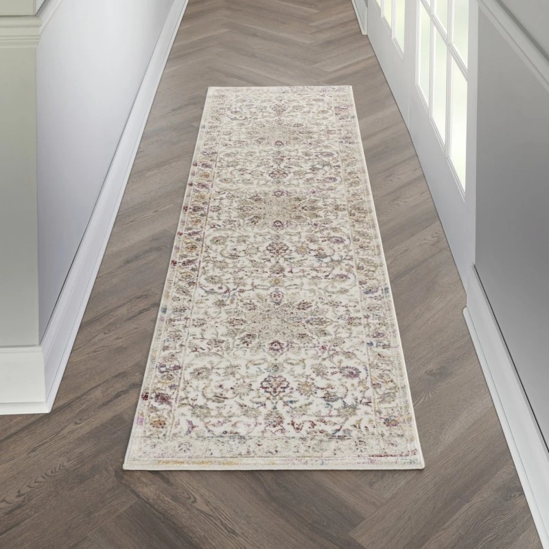 Nourison Melody Ivory Multicolor MEL02 2ft.2in. x 7ft.6in. Rect. Rug
