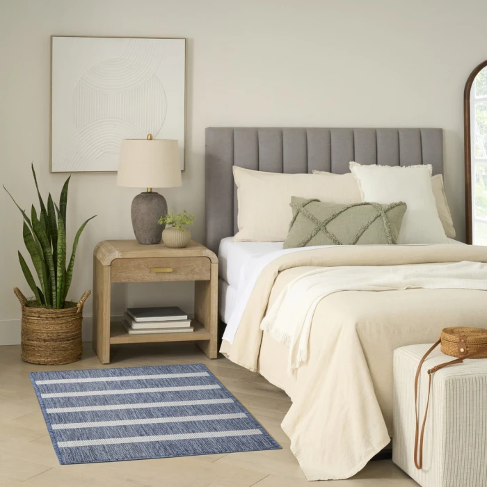 Nourison Positano Navy Ivory POS03 3ft. x 5ft. Rect. Rug