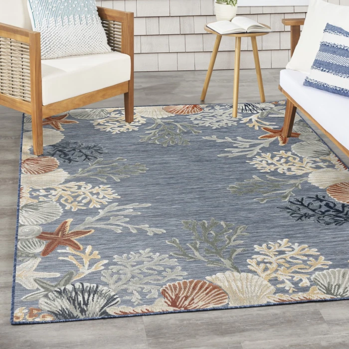 Nourison Home Suncoast Blue SNC04 4ft. x 6ft. Rect. Rug
