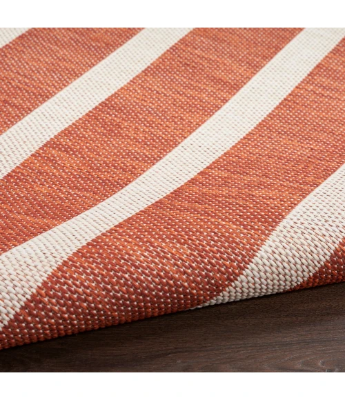 Nourison Positano Terracotta Ivory POS03 2 ft. 2 in. X 12 ft. Rect. Rug