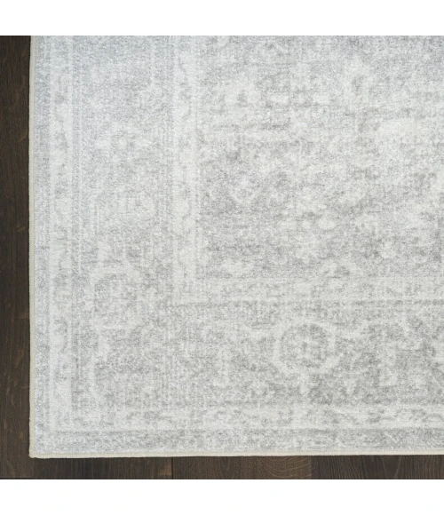 Nourison Astra Machine Washable Light Grey ASW11 10ft. x 14ft. Rect. Rug
