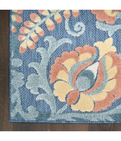 Nourison Aloha Blue Rose ALH17 3 ft. 6 in. X 5 ft. 6 in. Rect. Rug