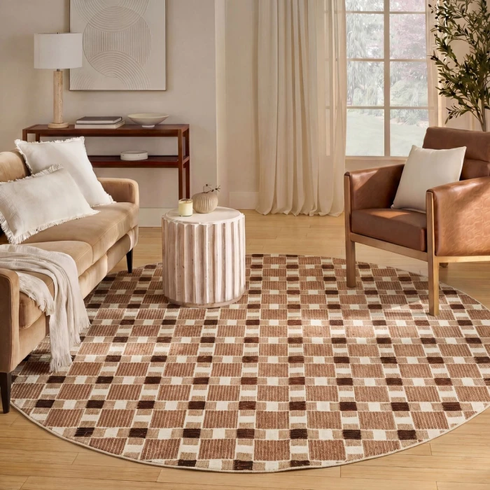 Nourison Nordic Rust NRC14 8ft. x Round Round Rug