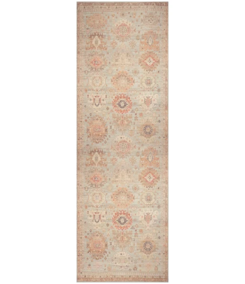 Nourison Vintage Washables Sage Multicolor VWS16 2 ft. X 6 ft. Rect. Rug