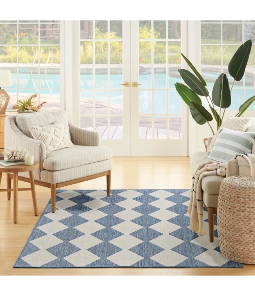 Nourison Positano Navy Blue POS04 4 ft. X 6 ft. Rect. Rug