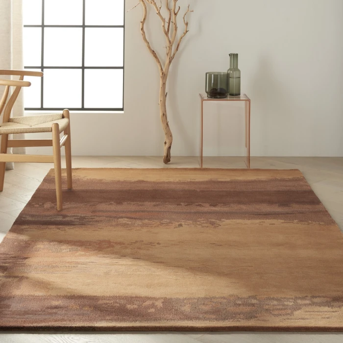 Calvin Klein Home Luster Wash Brown SW09 4ft. x 6ft. Rect. Rug