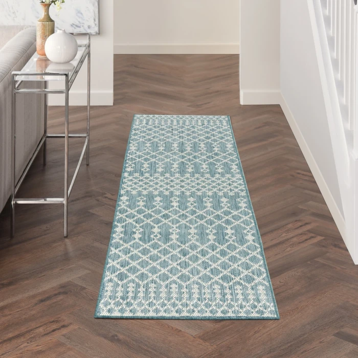 Nourison Positano Aqua POS02 2 ft. X 6 ft. Rect. Rug