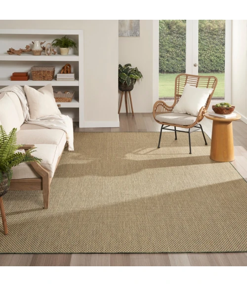 Nourison Courtyard Green COU01 8 ft. X 10 ft. Rect. Rug