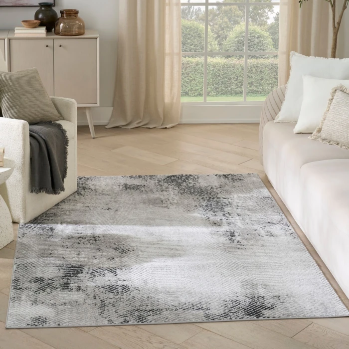 Nourison Dekor Grey Charcoal DEK04 5 ft. 3 in. X 7 ft. Rect. Rug