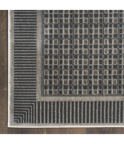 Nourison Nordic Black Taupe NRC03 9ft. x 12ft. Rect. Rug