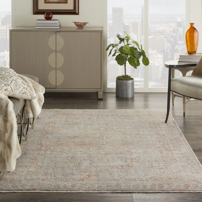 Nourison Home Lustrous Weave Grey LUW02 5ft.3in. x 7ft.9in. Rect. Rug
