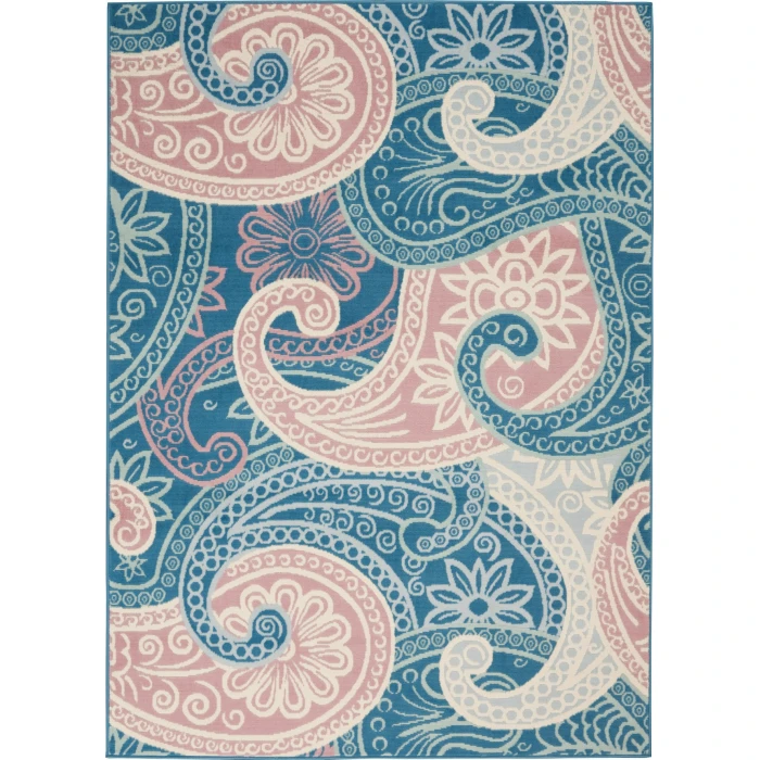 Nourison Home Jubilant Blue JUB13 6ft. x 9ft. Rect. Rug