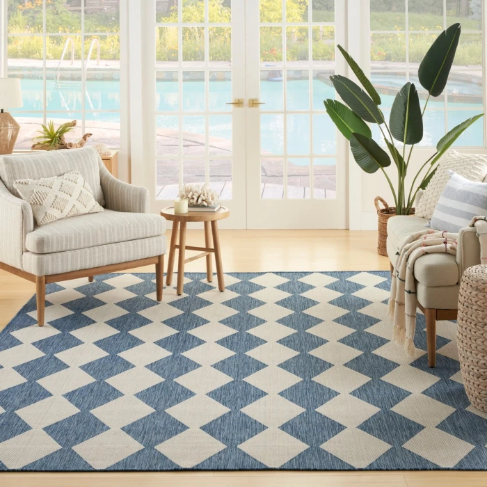 Nourison Positano Navy Blue POS04 8 ft. X 10 ft. Rect. Rug