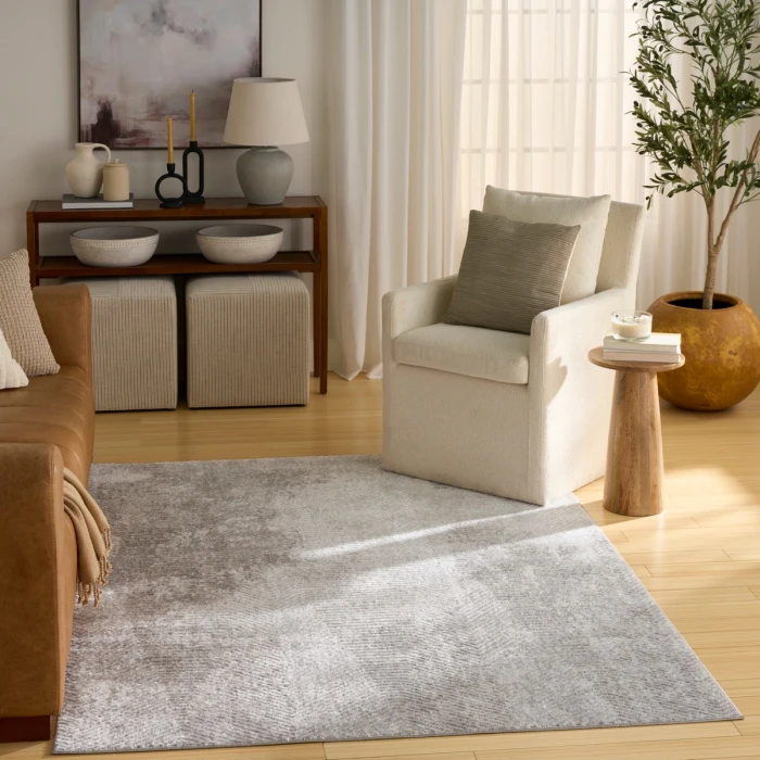 Nourison Dekor Grey DEK04 4 ft. X 6 ft. Rect. Rug
