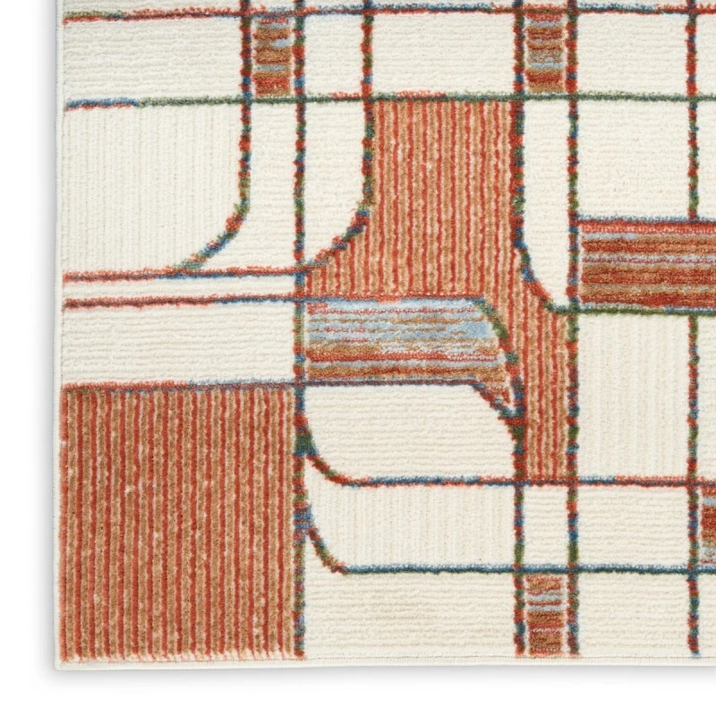 Nourison Nordic Ivory Rust NRC17 4 ft. X 6 ft. Rect. Rug
