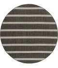 Nourison Positano Black Ivory POS03 4ft. Round Rug