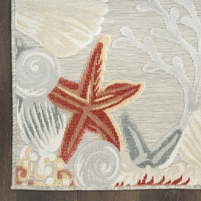 Nourison Home Suncoast Grey SNC04 5ft.3in. x 7ft.3in. Rect. Rug