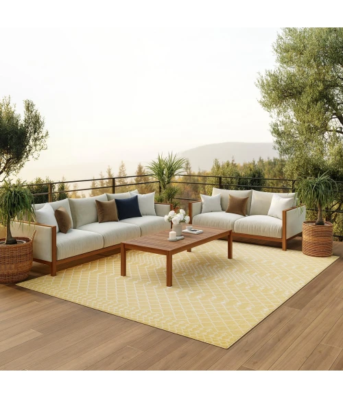 Nourison Positano Yellow POS02 10 ft. X 14 ft. Rect. Rug