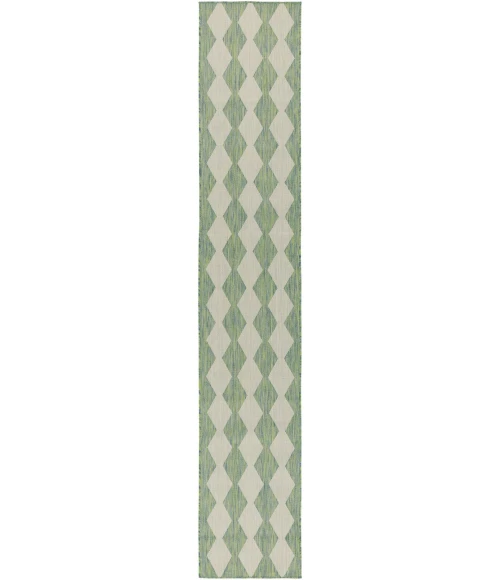 Nourison Positano Blue Green POS04 2 ft. 2 in. X 10 ft. Rect. Rug