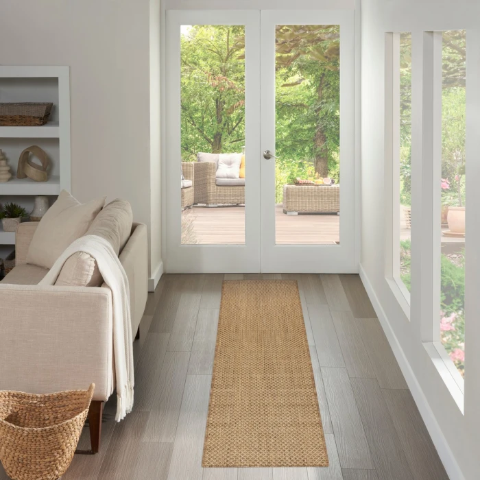 Nourison Courtyard Jute COU01 2 ft. 2 in. X 8 ft. Rect. Rug