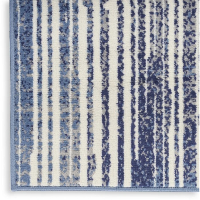 Nourison Grafix Blue Grey GRF42 2ft.3in. x 7ft.6in. Rect. Rug
