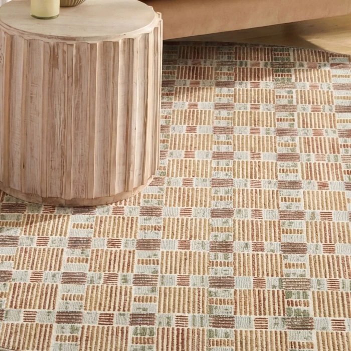Nourison Nordic Rust Multicolor NRC14 8ft. x Round Round Rug