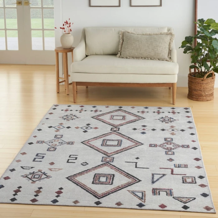 Nourison New Concept Washables Ivory Multicolor SR108 6ft. x 9ft. Rect. Rug