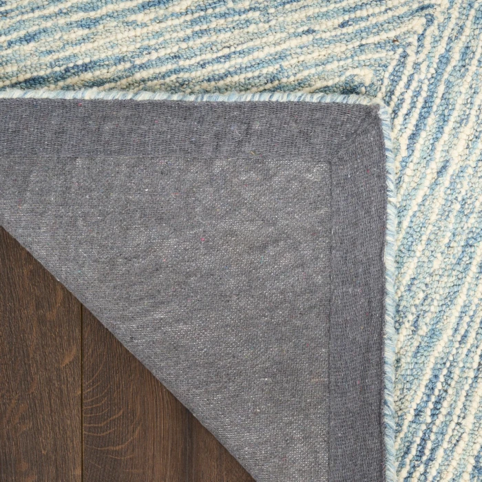 DKNY Pure Angles Ivory Blue ANG01 4 ft. X 6 ft. Rect. Rug