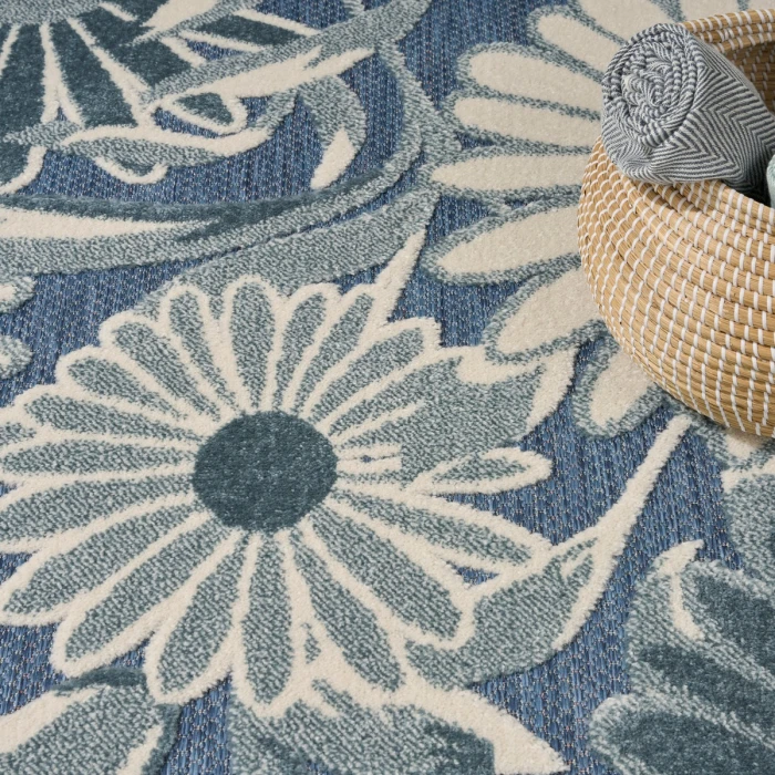 Nourison Aloha Blue ALH33 3 ft. 6 in. X 5 ft. 6 in. Rect. Rug