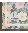 Nourison Home Botanical Washables Grey BOT01 2ft. x 6ft. Rect. Rug