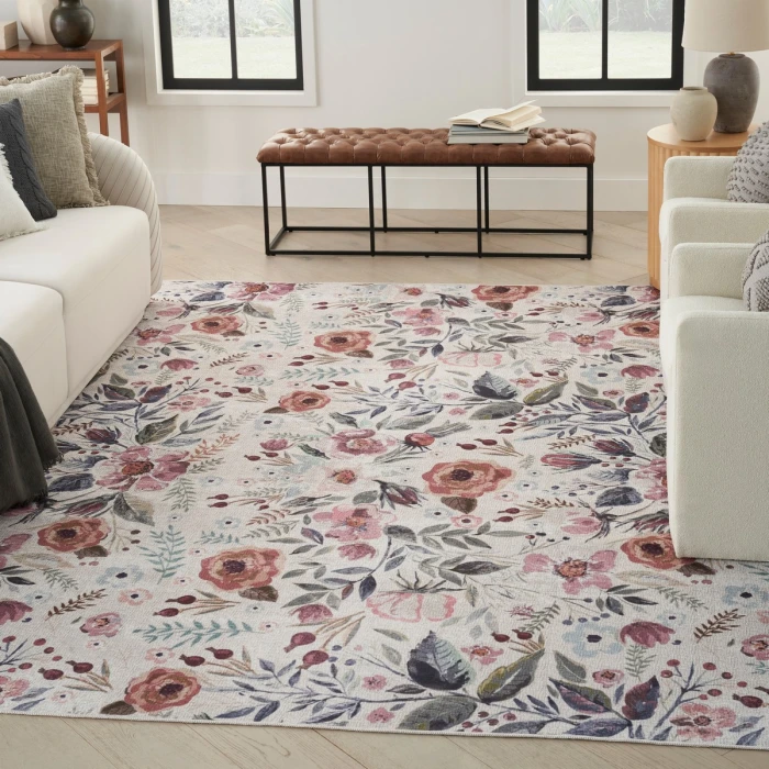 Nourison Nourison Washables Ivory Pink NWB01 9 ft. 2 in. X 12 ft. Rect. Rug