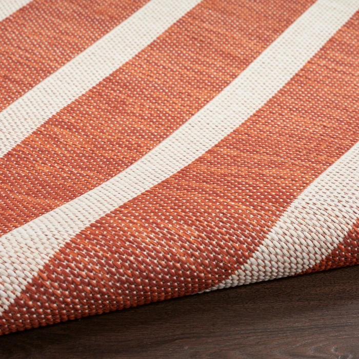 Nourison Positano Terracotta Ivory POS03 2 ft. 2 in. X 10 ft. Rect. Rug
