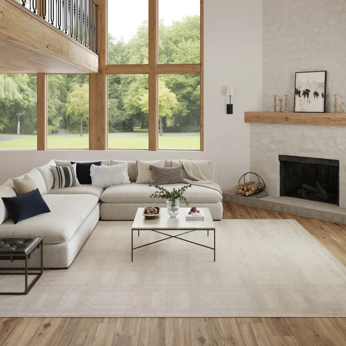 Nourison Home Nordic Cream / Ivory NRC11 6ft. x 9ft. Rect. Rug