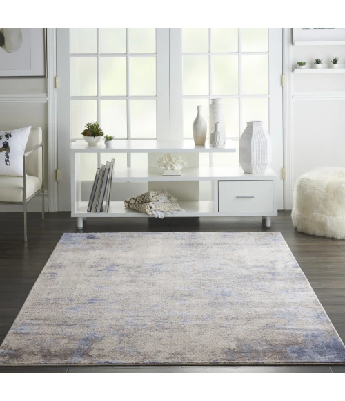 Nourison Home Silky Textures Blue SLY04 3ft.11in. x 5ft.11in. Rect. Rug