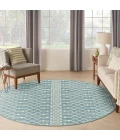 Nourison Positano Aqua POS02 8 ft. X Round Rug
