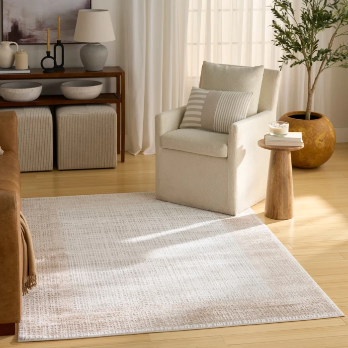 Nourison Dekor Ivory Beige DEK06 5 ft. 3 in. X 7 ft. Rect. Rug