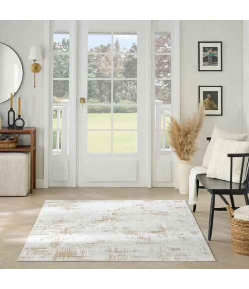 Nourison Dekor Ivory Taupe DEK11 5 ft. 3 in. X 7 ft. Rect. Rug