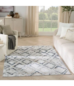 Nourison Home Dekor DEK05 Grey Navy 5 ft. 3 in. X 7 ft. Area Rug