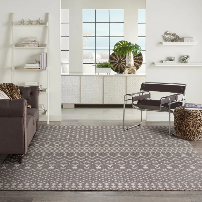 Nourison Positano Charcoal POS02 8 ft. X 10 ft. Rect. Rug