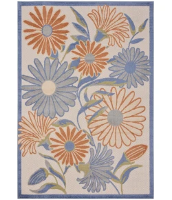 Nourison Home Aloha ALH33 Beige Multicolor 3 ft. 6 in. X 5 ft. 6 in. Area Rug