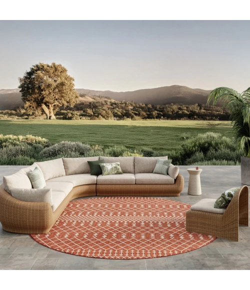 Nourison Positano Terracotta POS02 12ft. Round Rug