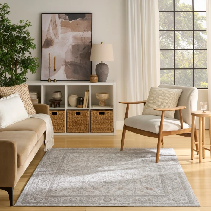 Nourison Dekor Grey DEK03 4 ft. X 6 ft. Rect. Rug