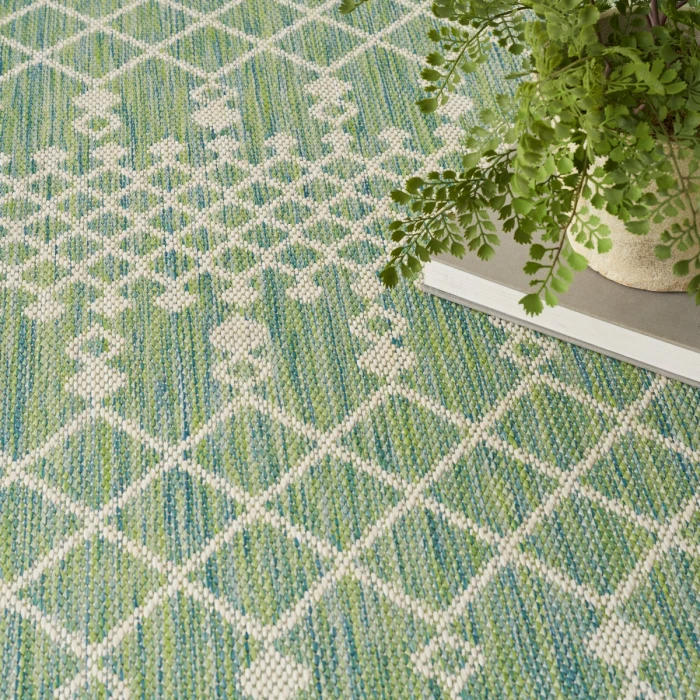 Nourison Positano Blue Green POS02 9 ft. X 12 ft. Rect. Rug