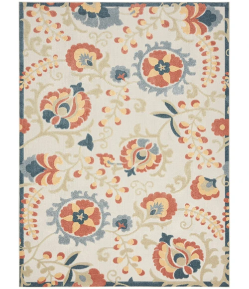 Nourison Aloha Grey Multicolor ALH17 9 ft. X 12 ft. Rect. Rug