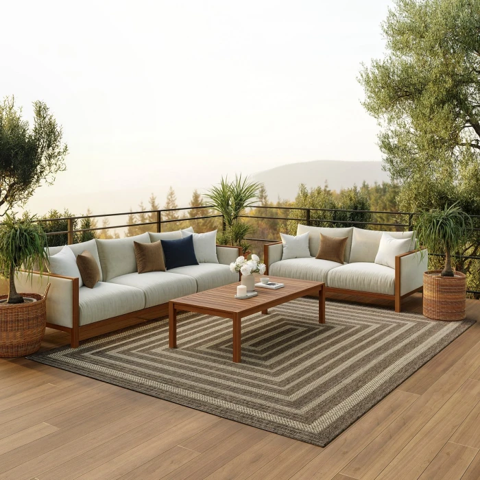 Nourison Tulum Brown TLM04 6 ft. X 9 ft. Rect. Rug