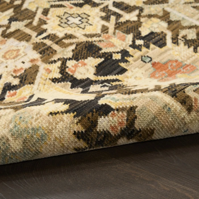 Nourison Antique Bloom Mocha Multicolor ANB02 9ft. x 12ft. Rect. Rug
