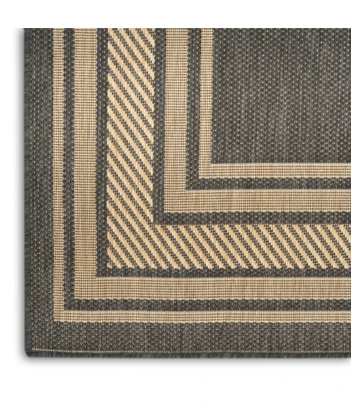 Nourison Horizon Indoor/Outdoor Charcoal HOZ03 4 ft. X 6 ft. Rect. Rug