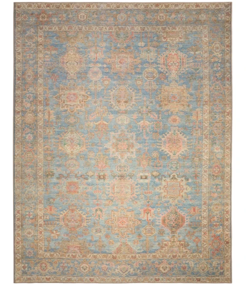 Nourison Vintage Washables Navy Multicolor VWS10 9 ft. X 12 ft. Rect. Rug