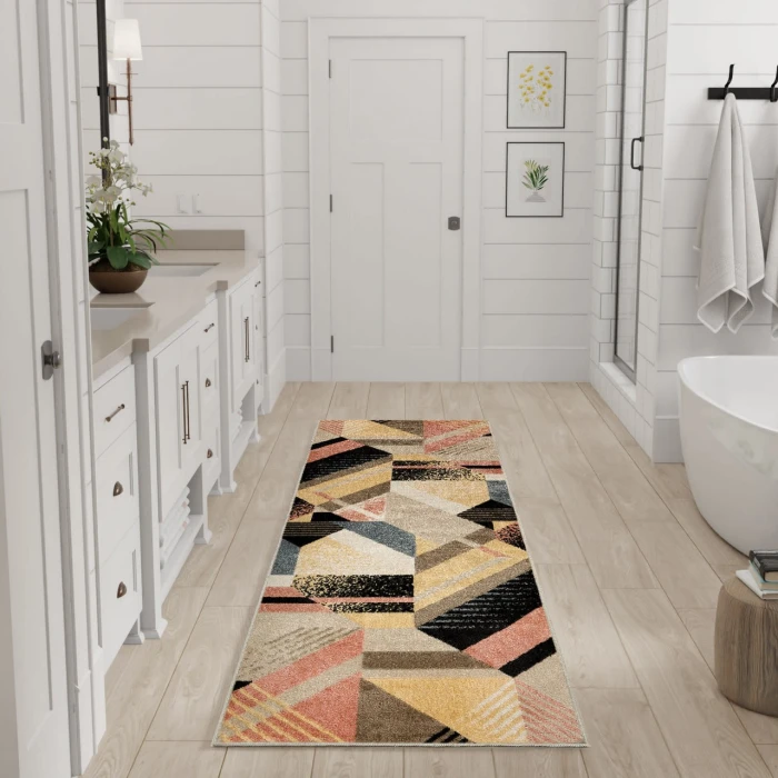Nourison Washable Decor Multicolor WSD10 2ft. x 6ft. Rect. Rug