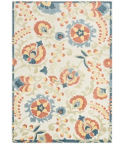 Nourison Home Aloha ALH17 Grey Multicolor 3 ft. 6 in. X 5 ft. 6 in. Area Rug